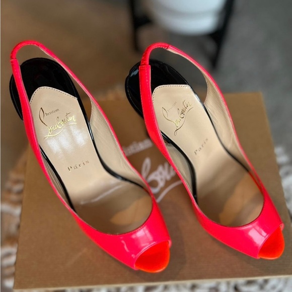 Christian Louboutin Clare slingback Pumps open toe - Picture 4 of 10